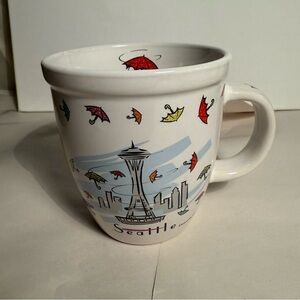 Seattle Souvenir Mug with Umbrella Design